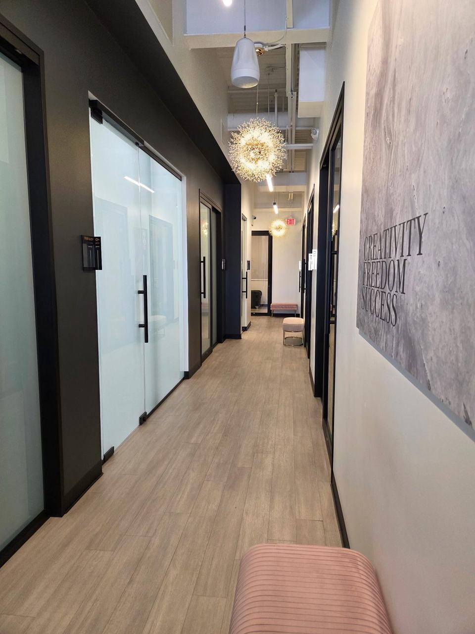 The corridor to Suite 119 inside IMAGE Studios