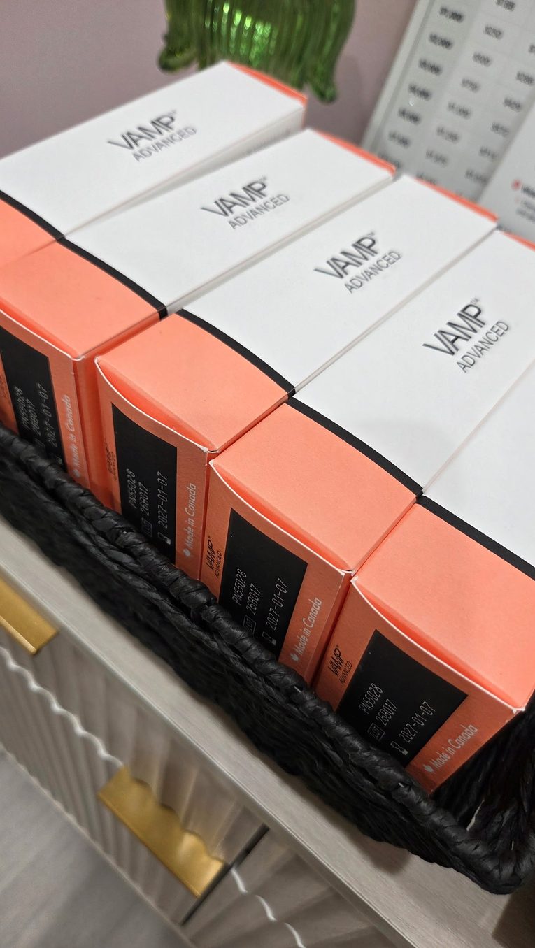 VAMP Advanced boxes stocked at the studio
